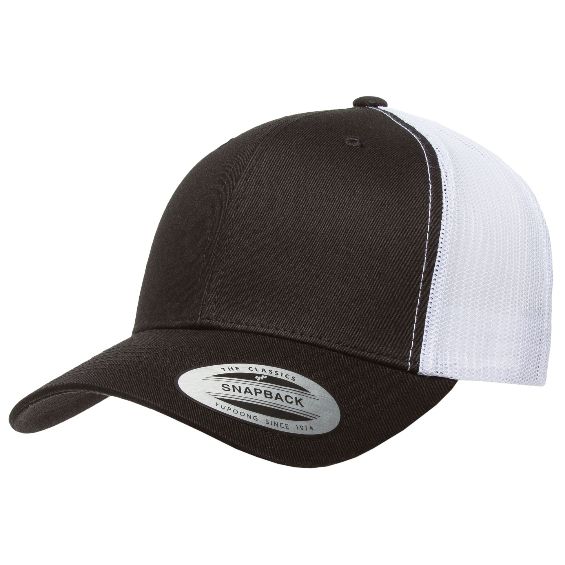 YP CLASSICS® RETRO TRUCKER CAP – 2-TONE Black/White
