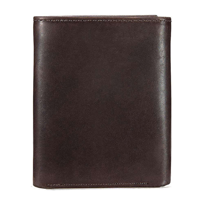 OIL TAN LEATHER TRIFOLD WALLET Dark Brown