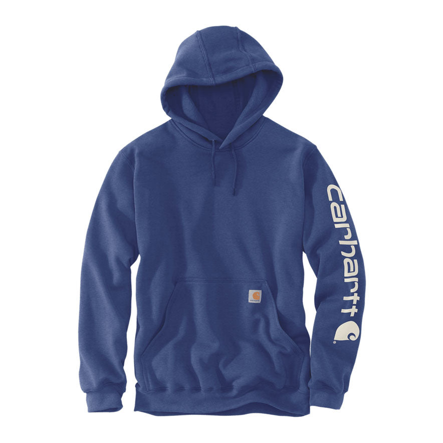 MIDWEIGHT SLEEVE LOGO HOODIE Scout Blue Heather