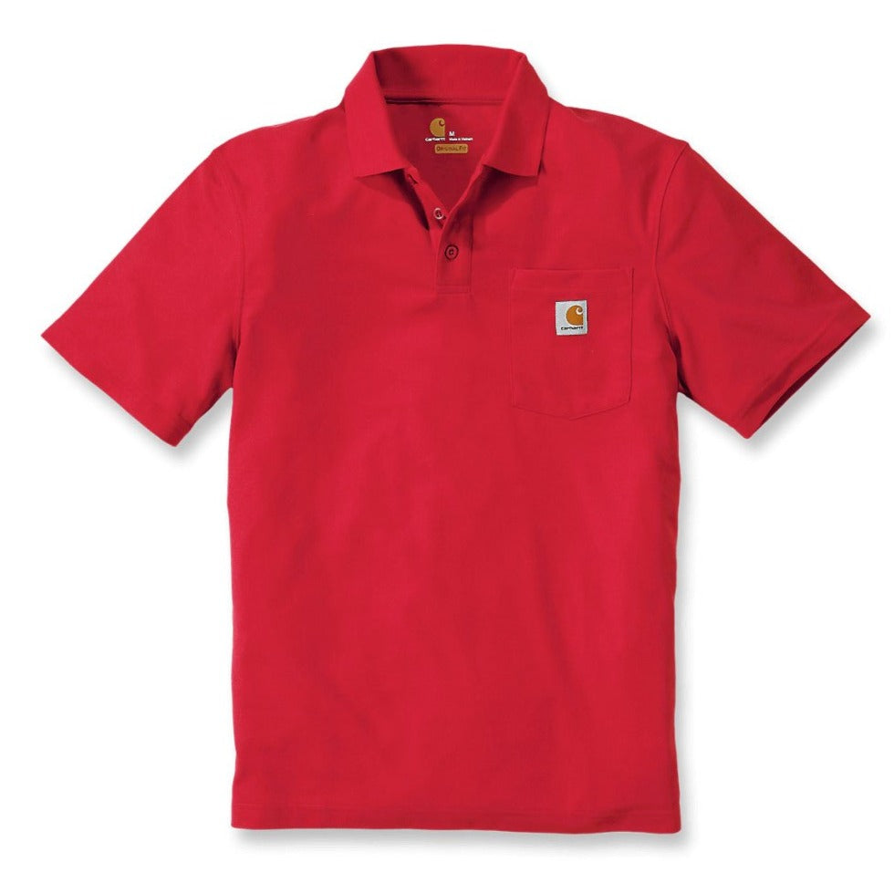 CONTRACTOR’S WORK POCKET POLO Red
