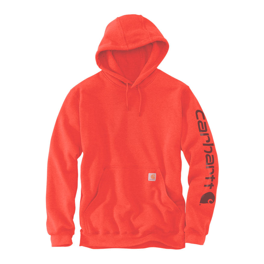 MIDWEIGHT SLEEVE LOGO HOODIE Currant Heather