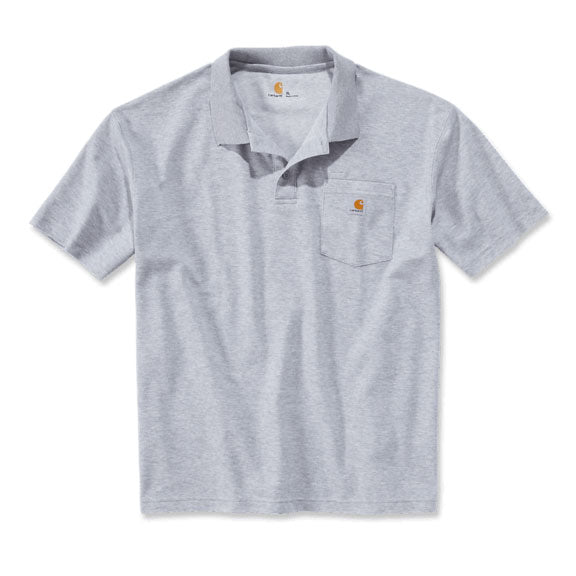 CONTRACTOR’S WORK POCKET POLO Heather Grey