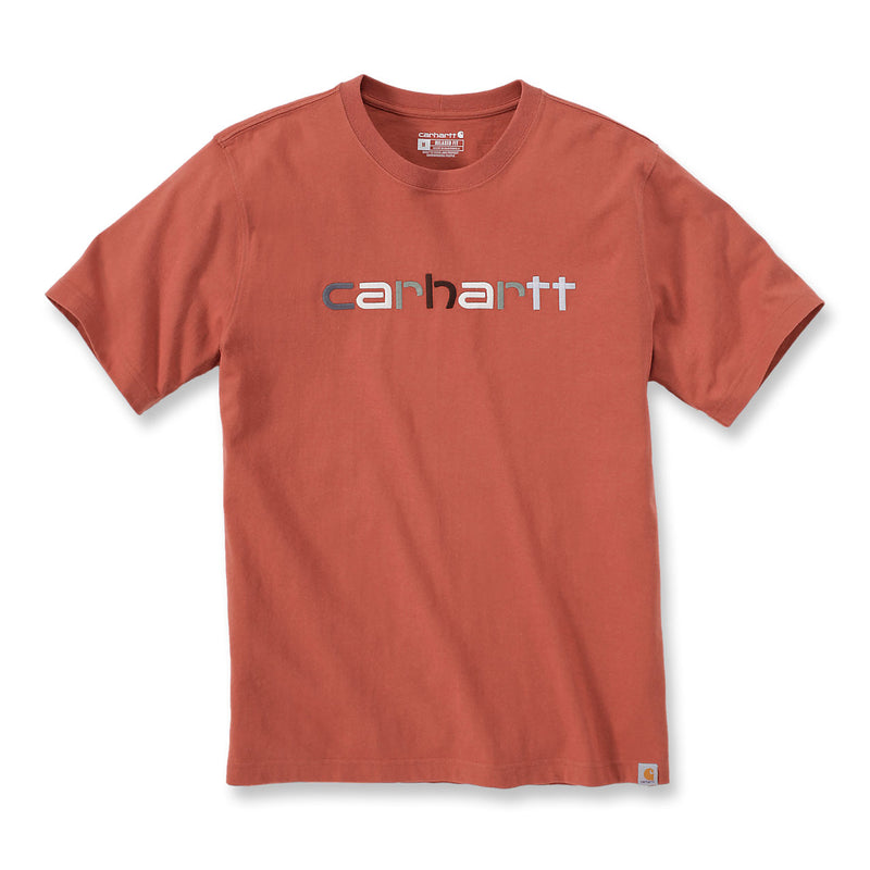 EMBROIDERED LOGO GRAPHIC T-SHIRT Terracotta